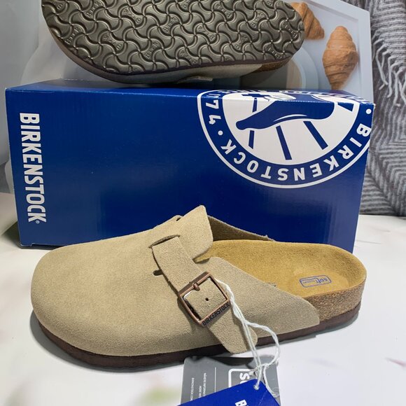 Birkenstock Boston Suede Taupe - Picture 5 of 8